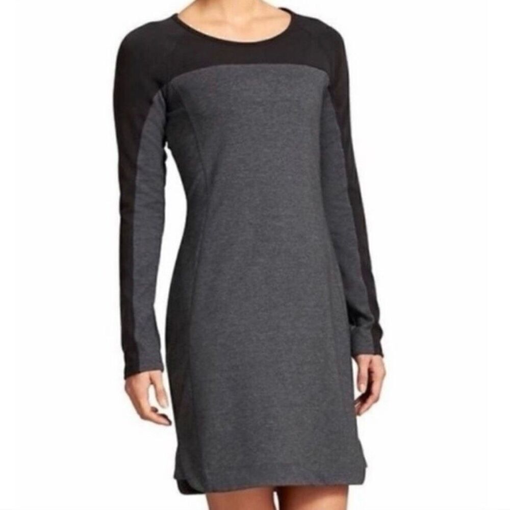 Athleta omega black and grey fitted dress size xs